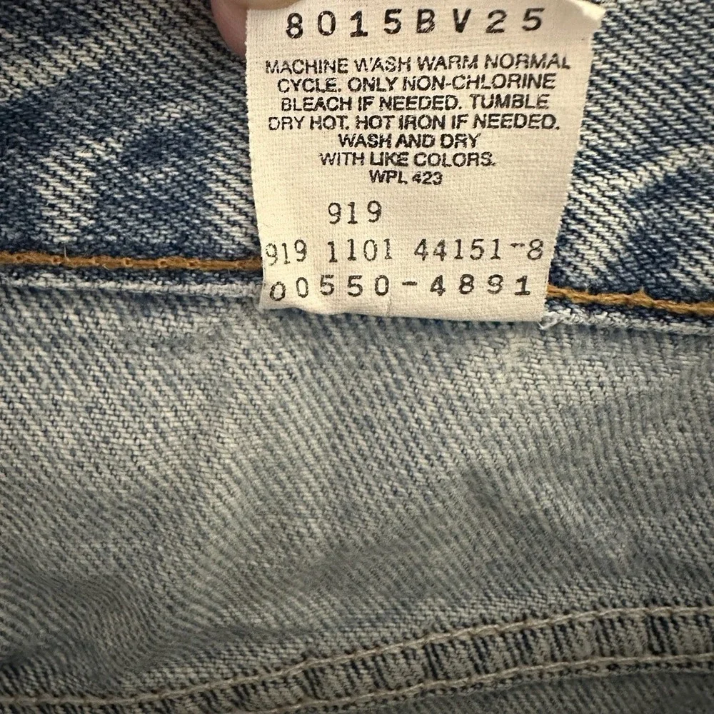 Vintage‎ 90s Levi's 550 Relaxed Fit Jeans Mens 33x32 Light Wash Distressed Denim